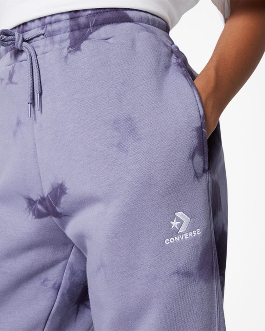 Men's Converse Go-To Star Chevron Washed Standard Fit Sweatpants Purple | AU 489ECE